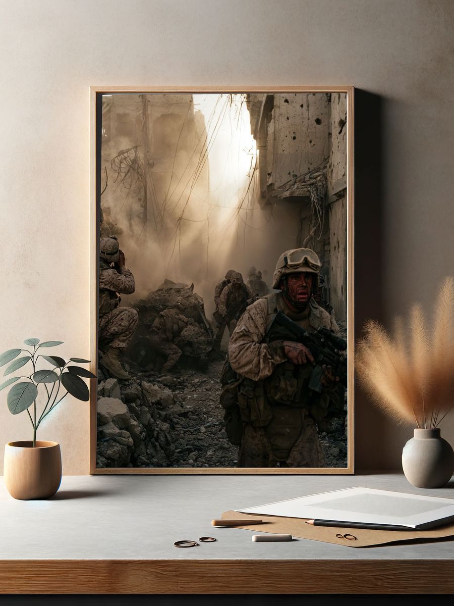 Urban Combat Photography Poster. — room view 2