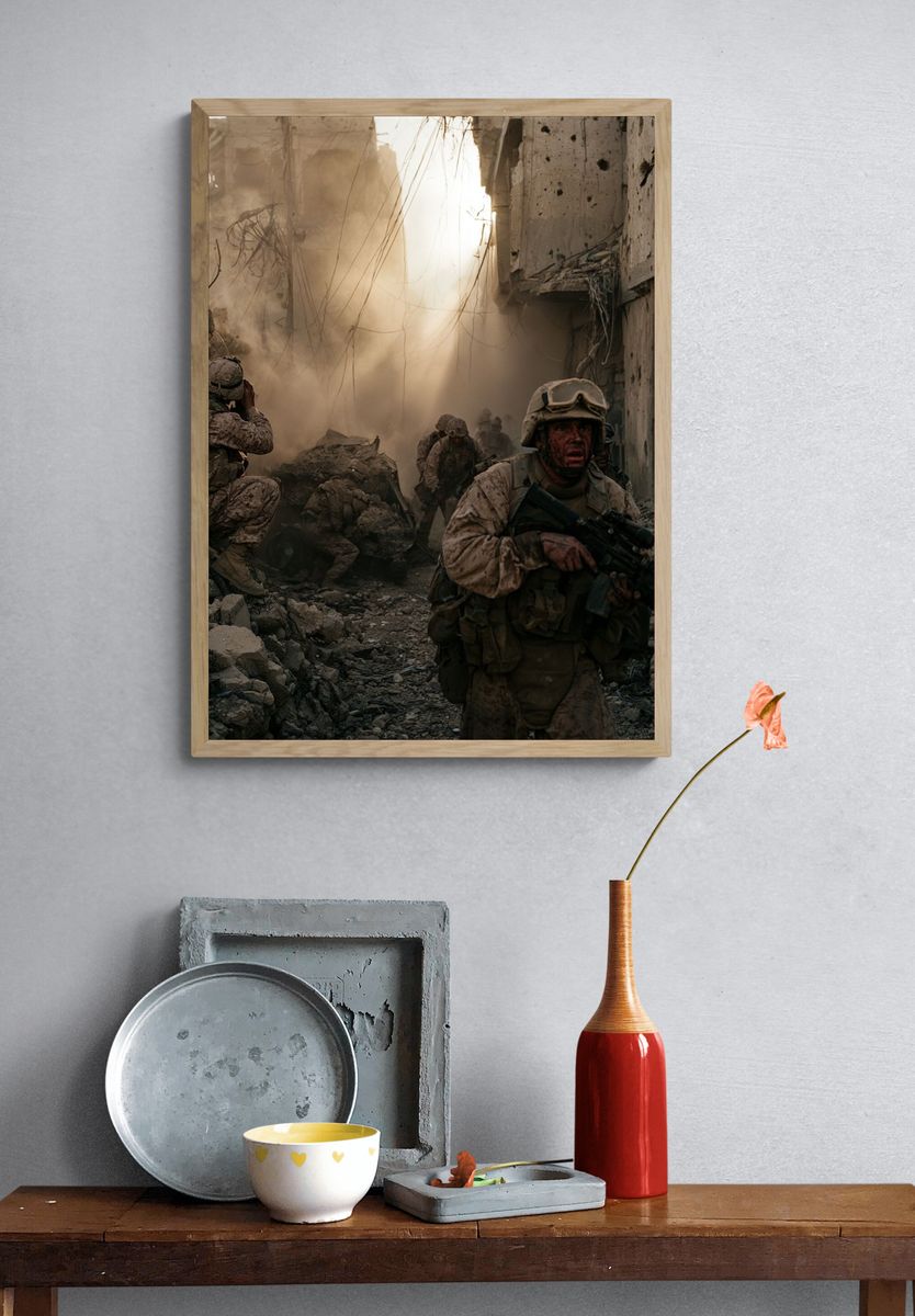 Urban Combat Photography Poster. — room view 3