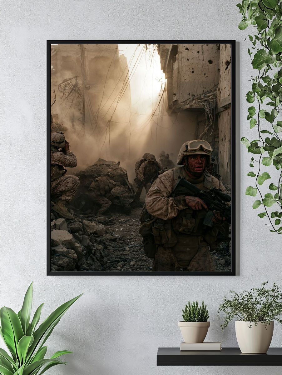 Urban Combat Photography Poster. — room view 4