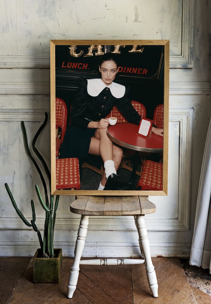 Cafe Portrait Photography Poster. — room view 1