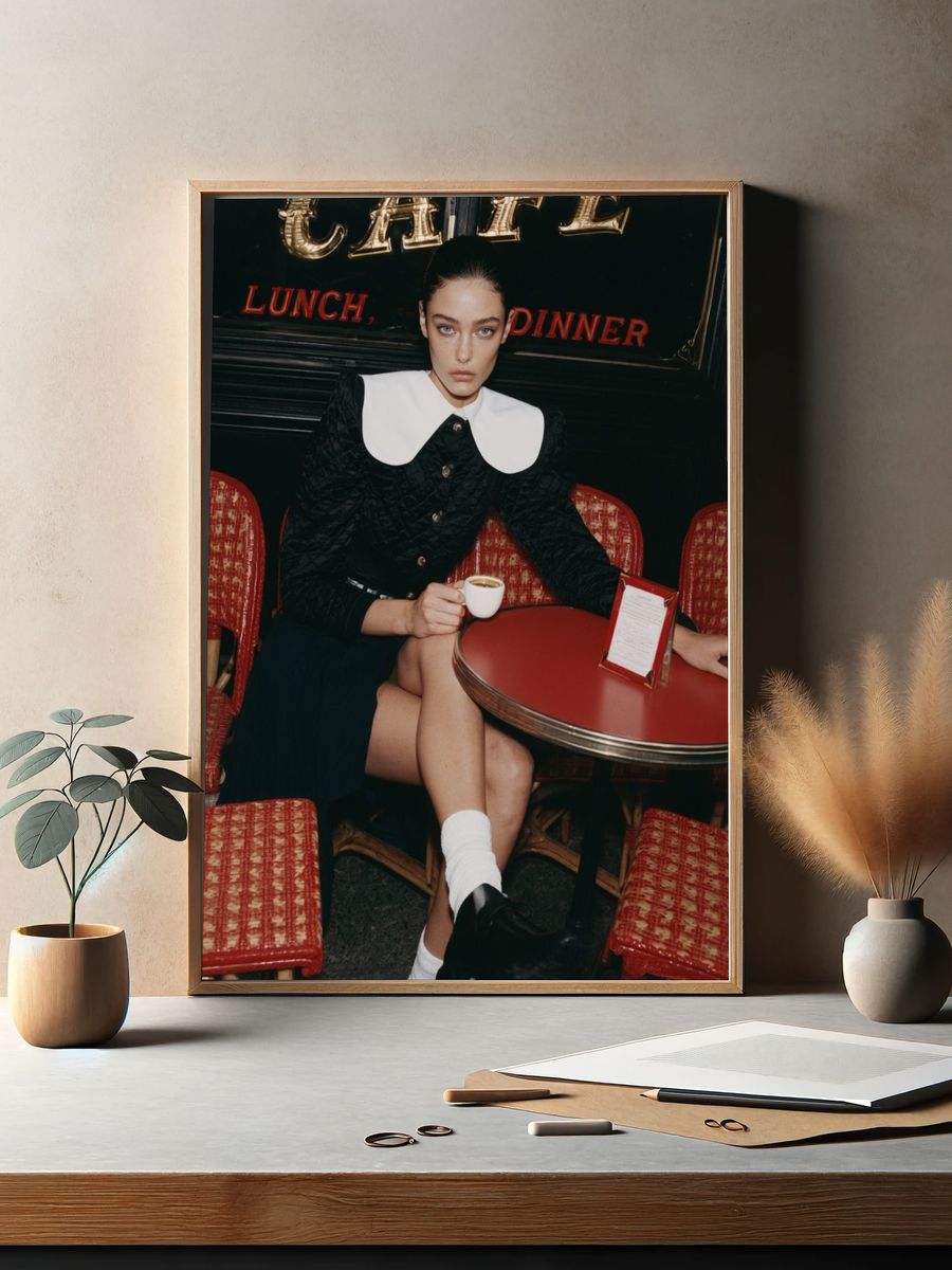Cafe Portrait Photography Poster. — room view 2