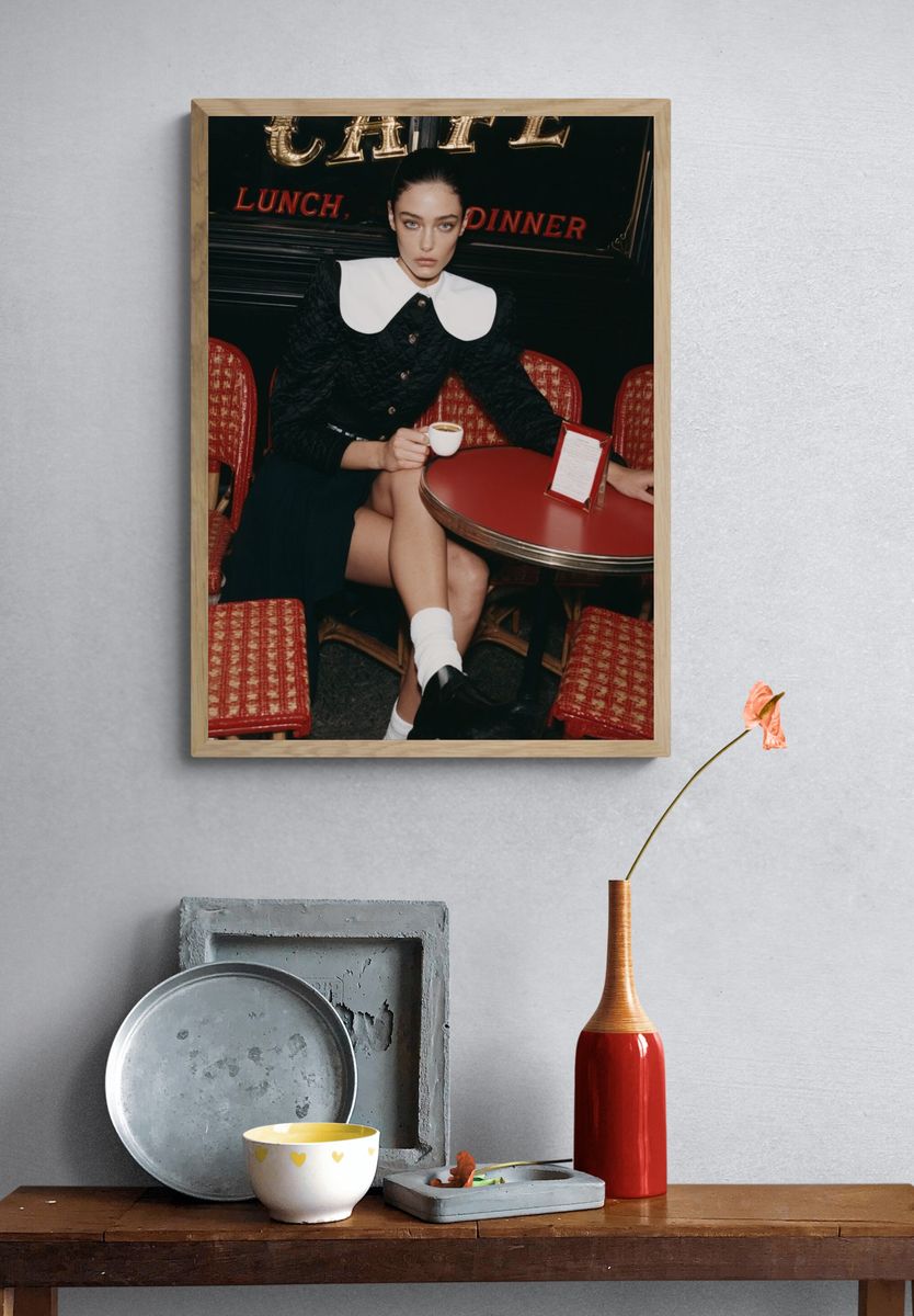 Cafe Portrait Photography Poster. — room view 3