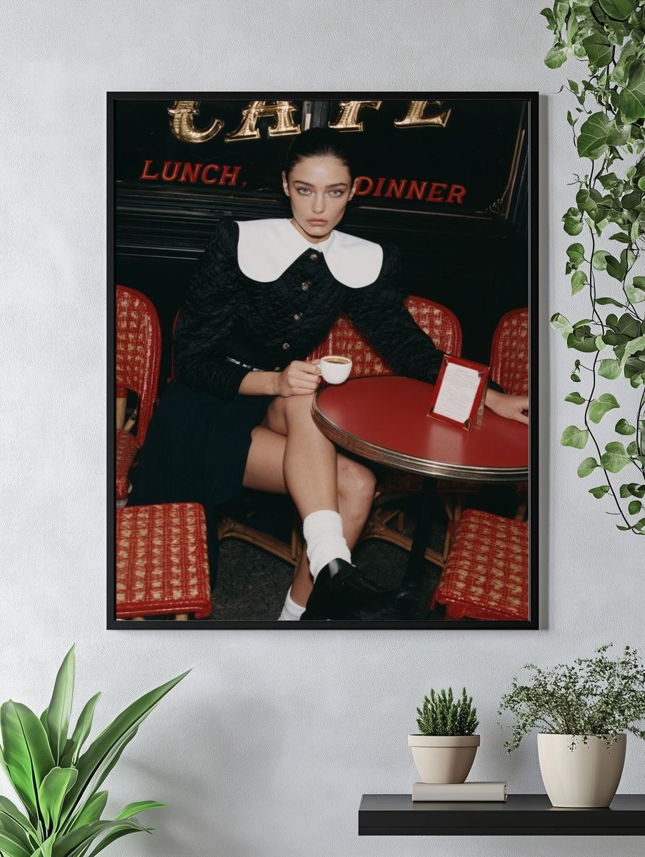Cafe Portrait Photography Poster. — room view 4