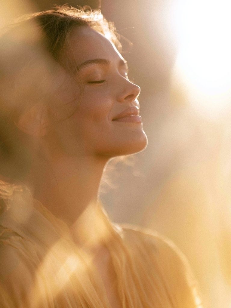 Sunlit Serenity Portrait Print. poster detail