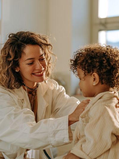 Warm Mother and Child Portrait Poster. poster