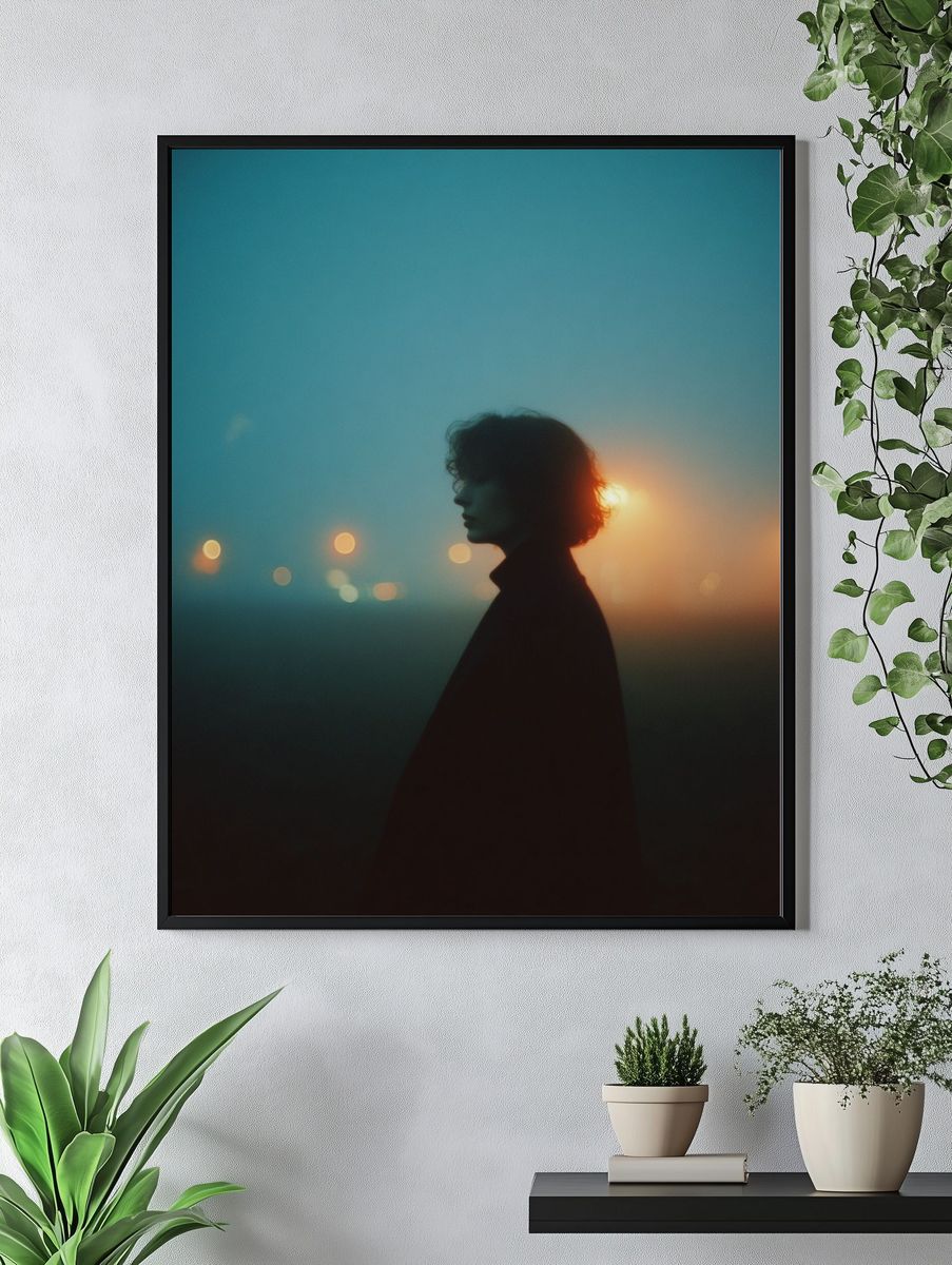 Silhouette in Fog — Photography Print. — room view 4