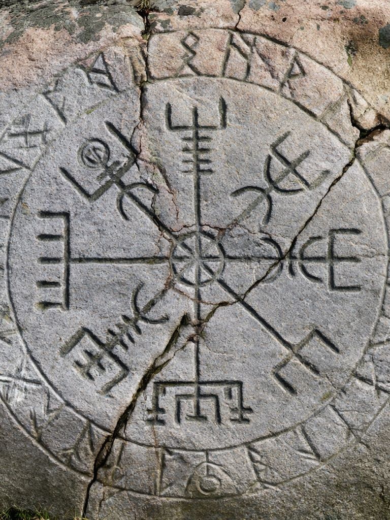 Ancient Rune Circle Photography Poster. poster detail