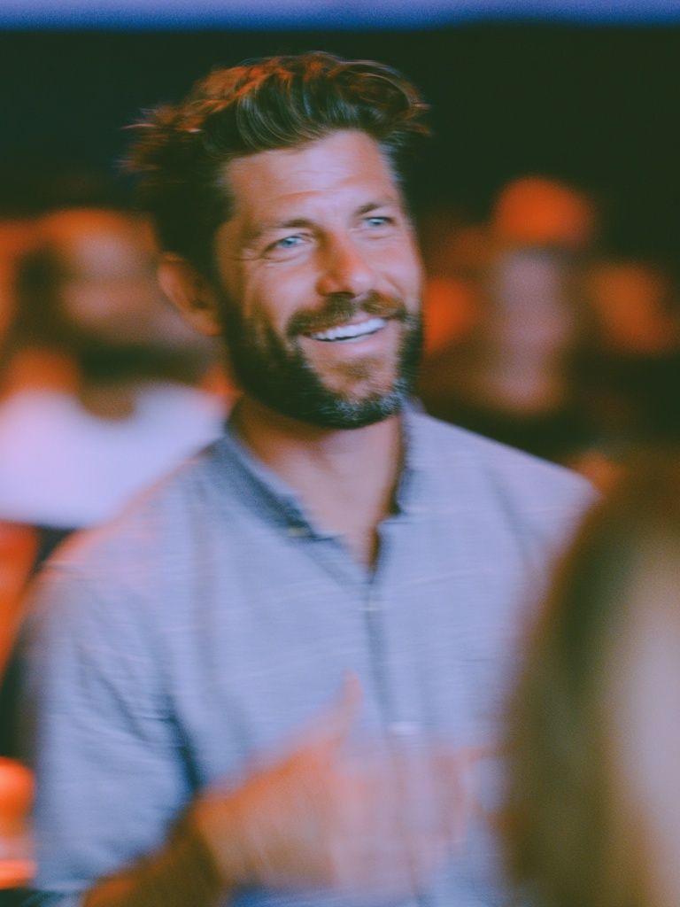 Smiling Man Portrait Photography Poster. poster — photography art