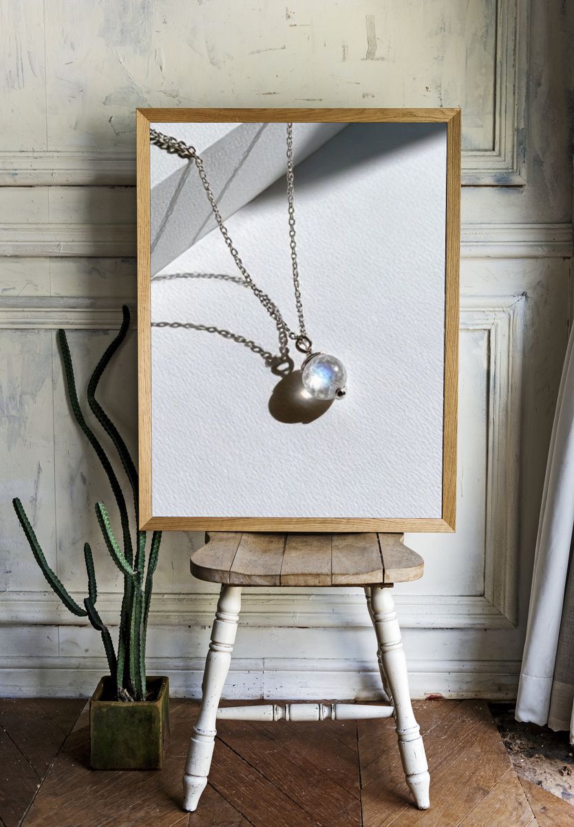 Moonstone Pendant Photography Poster. — room view 1