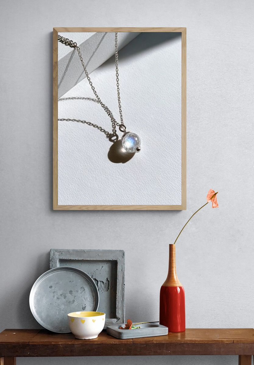 Moonstone Pendant Photography Poster. — room view 3