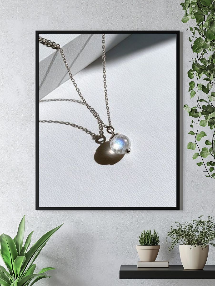 Moonstone Pendant Photography Poster. — room view 4