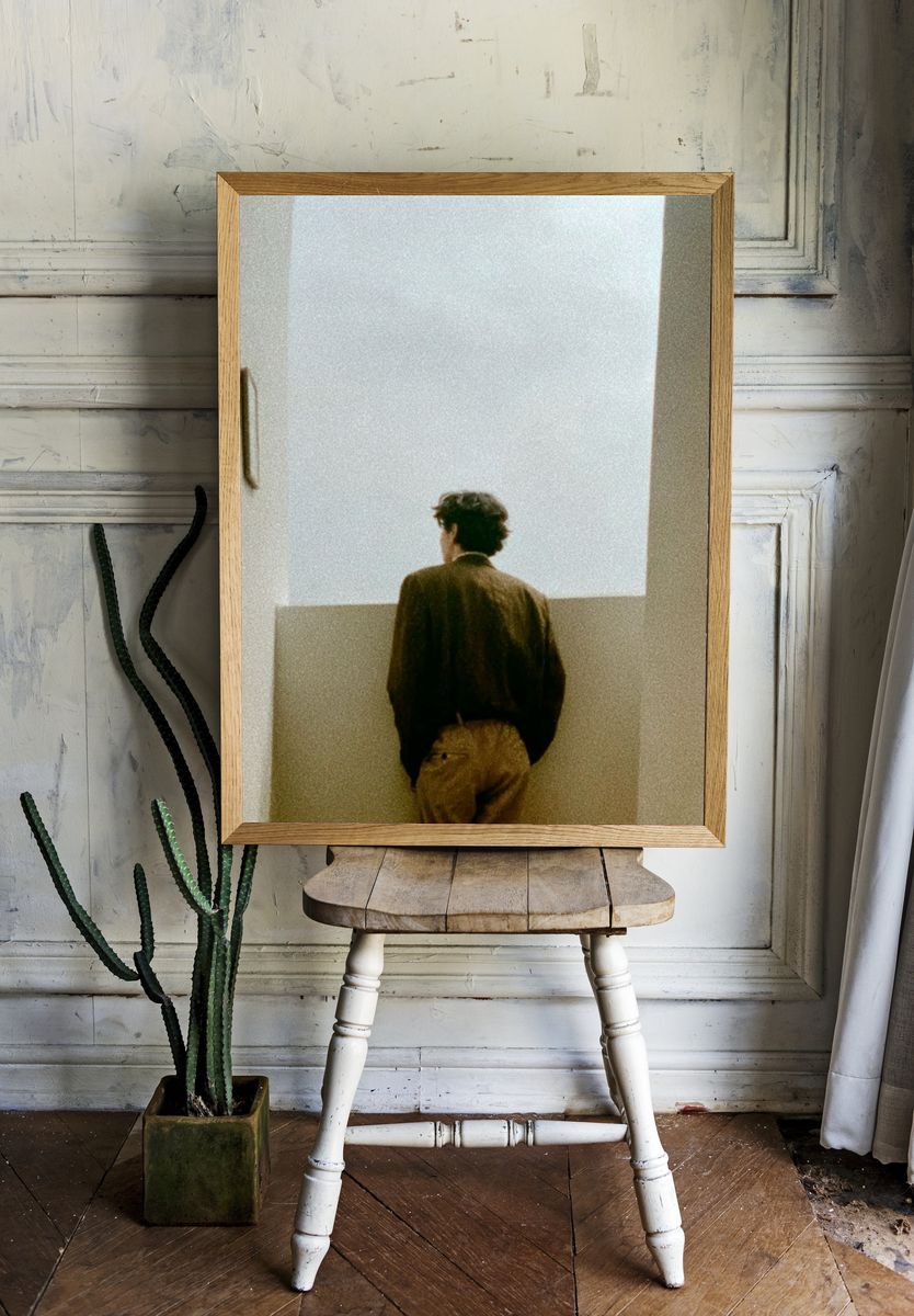 Solitary Figure in Minimal Interior Poster. — room view 1