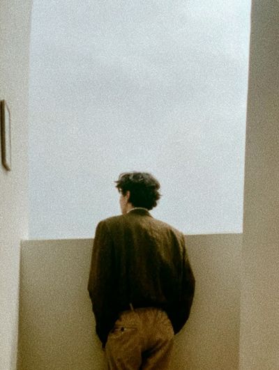 Solitary Figure in Minimal Interior Poster. poster print