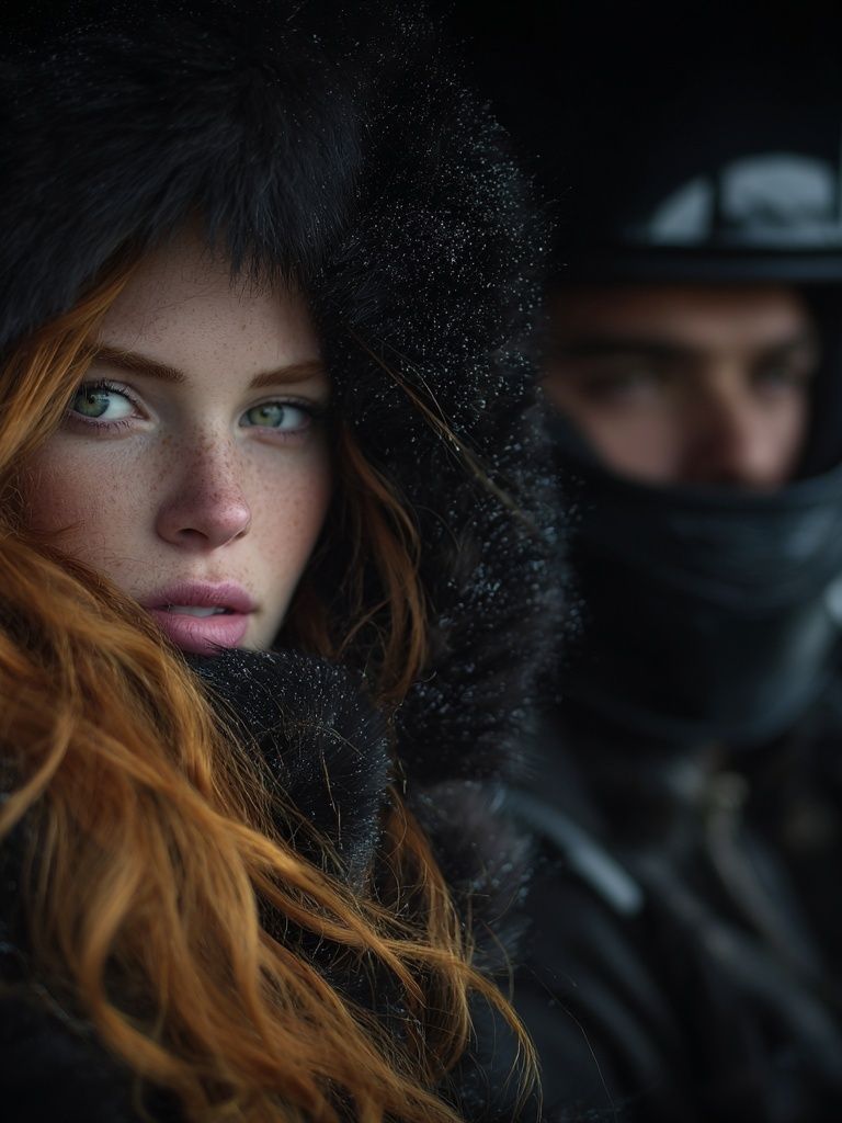 Winter Riders Portrait Print. poster — photography art