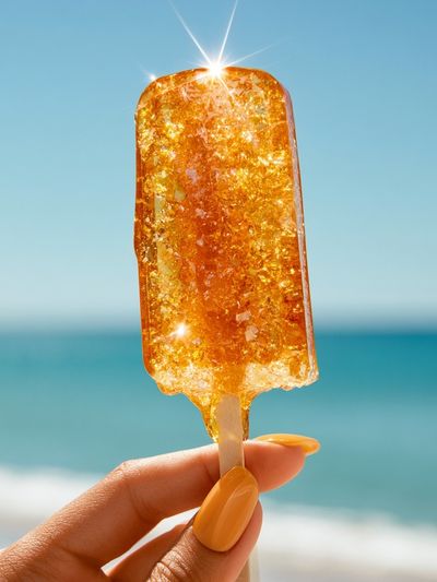 Golden Popsicle Beach Photography Poster.