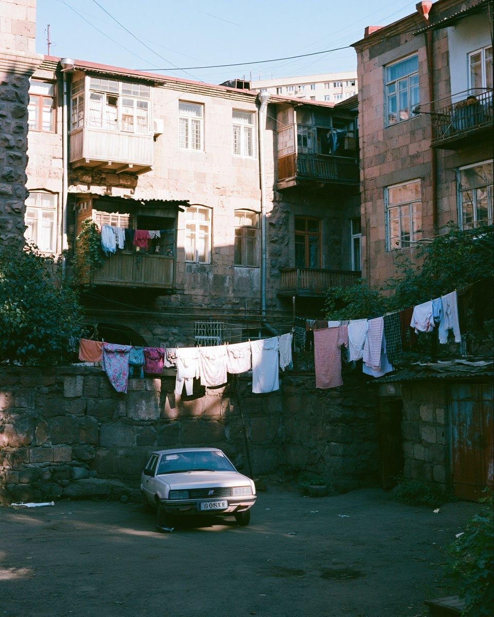 Urban Courtyard Photography Poster. poster detail