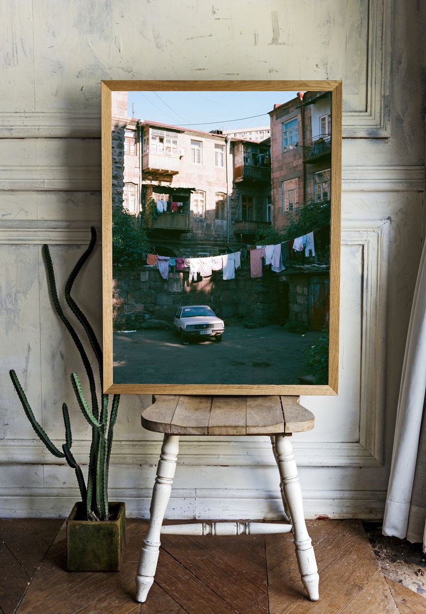 Urban Courtyard Photography Poster. room preview