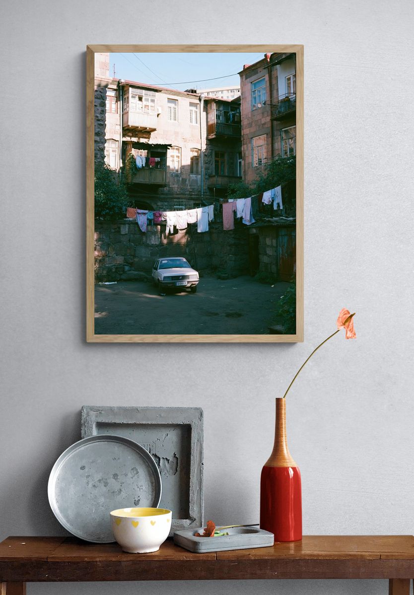 Urban Courtyard Photography Poster. — room view 3