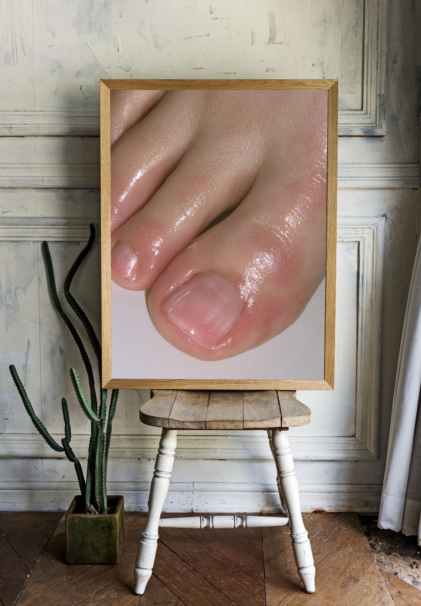 Glossy Pedicure Close-Up Photography Poster. — room view 1