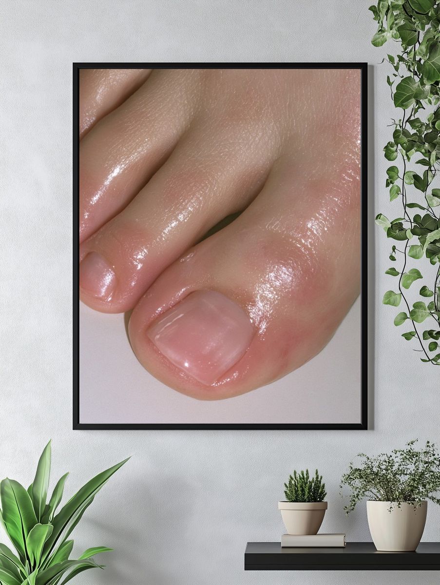 Glossy Pedicure Close-Up Photography Poster. — room view 4