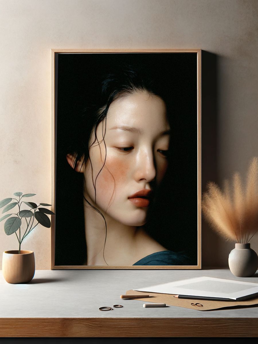 Moody Portrait Photography Poster. — room view 2