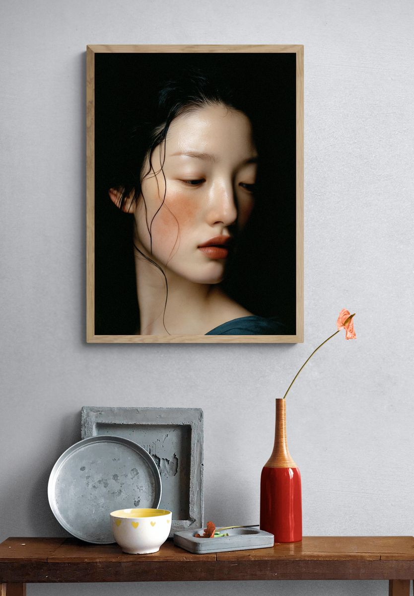 Moody Portrait Photography Poster. — room view 3