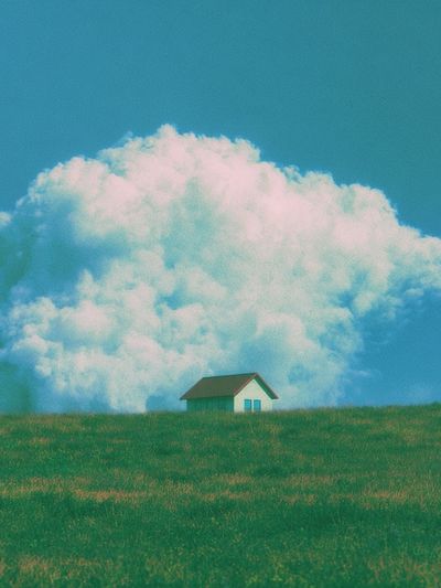 Dreamy Cloud House Photography Poster.