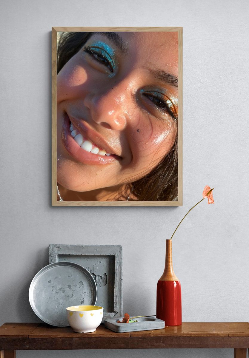 Sunlit Glam Portrait Poster. — room view 3