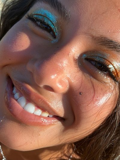 Sunlit Glam Portrait Poster. poster