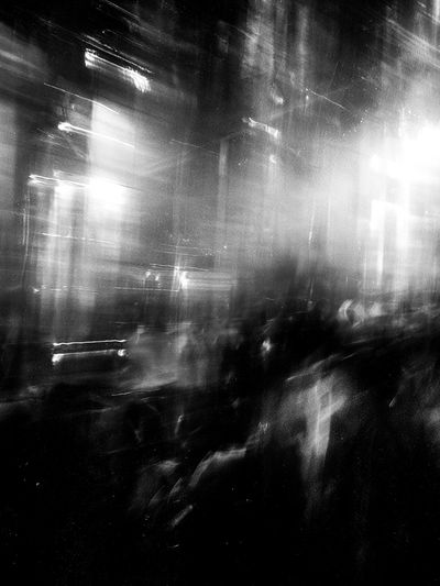 Blurred City Lights Photography Poster. poster
