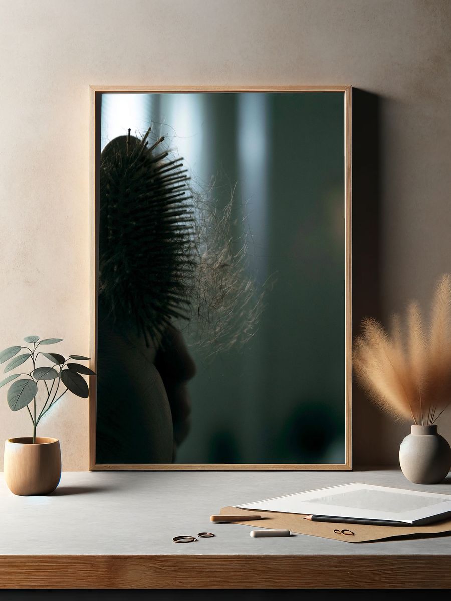 Hairbrush Still Life Photography Poster. — room view 2
