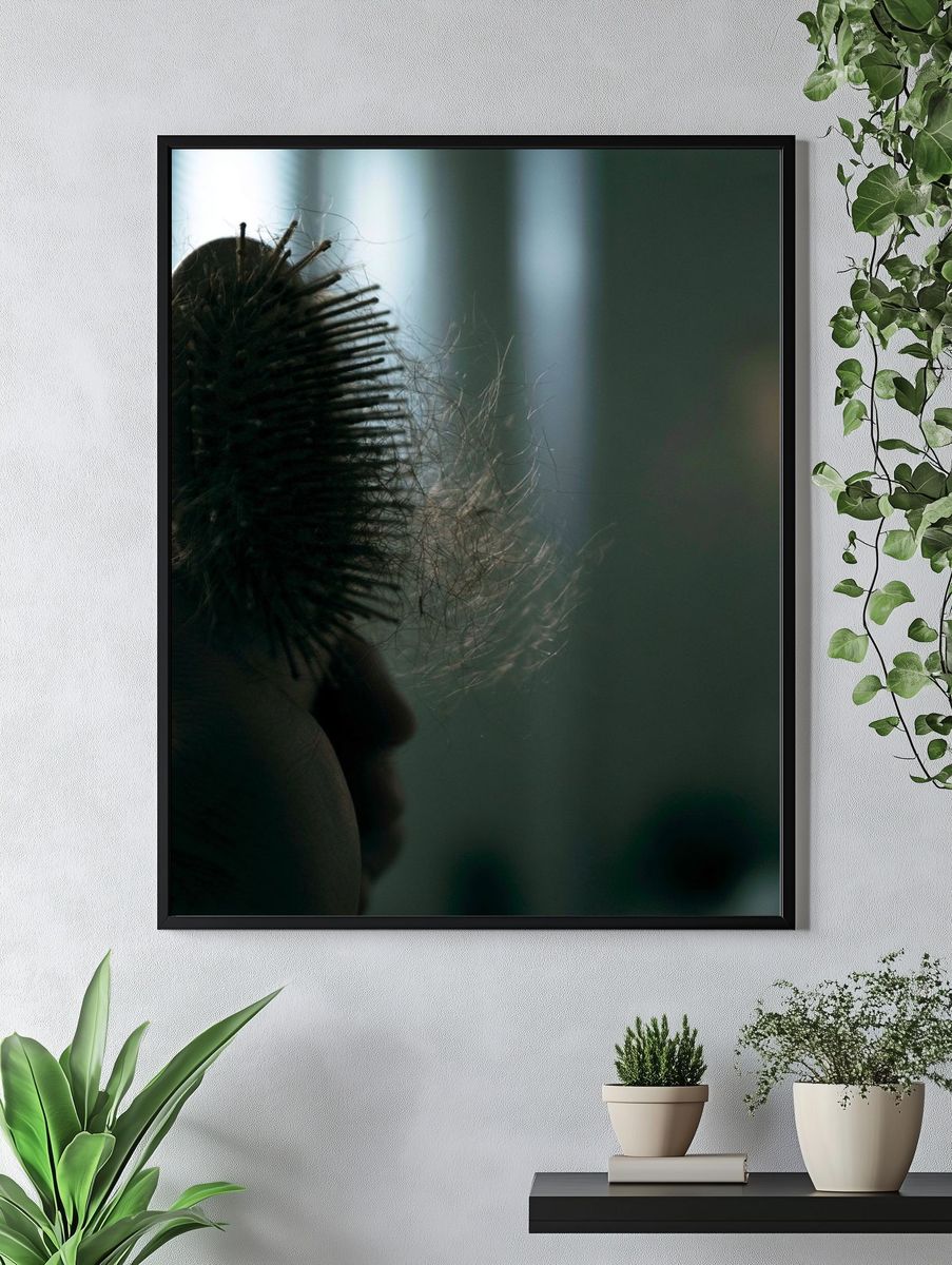 Hairbrush Still Life Photography Poster. — room view 4
