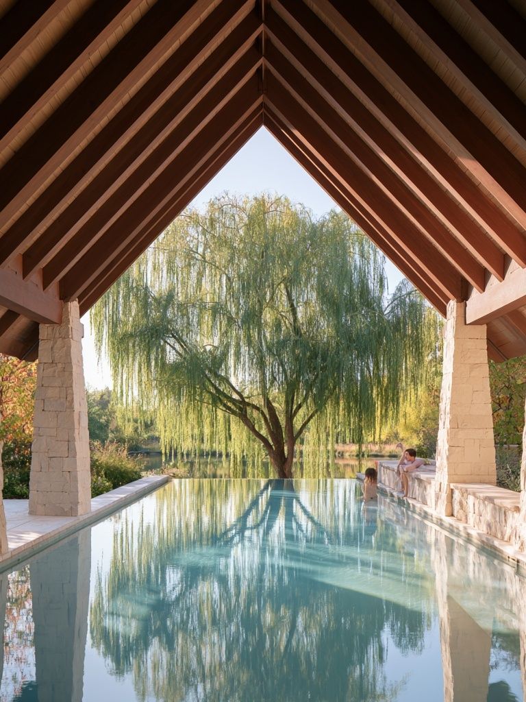 Willow Pool Pavilion Photography Poster. poster — photography art
