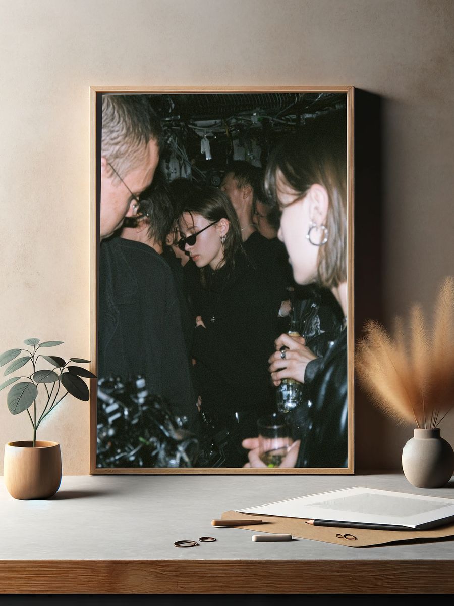 Underground Club Crowd Photography Poster. — room view 2