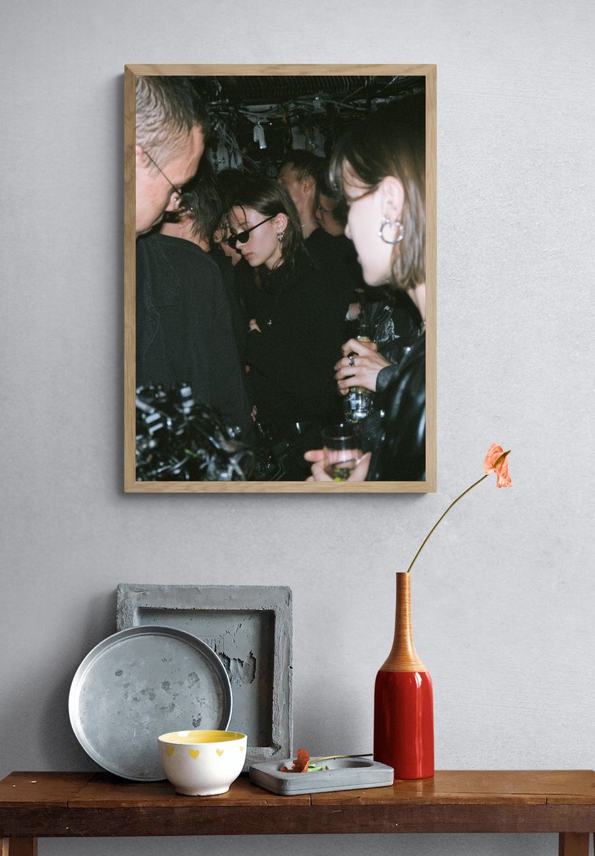 Underground Club Crowd Photography Poster. — room view 3