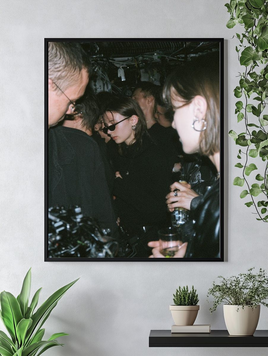 Underground Club Crowd Photography Poster. — room view 4