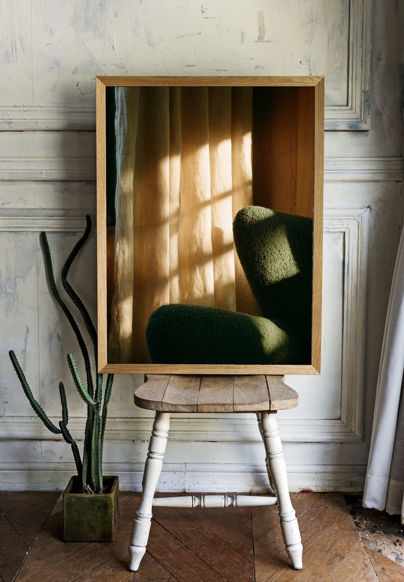 Sunlit Interior Still Life Photography Poster. — room view 1