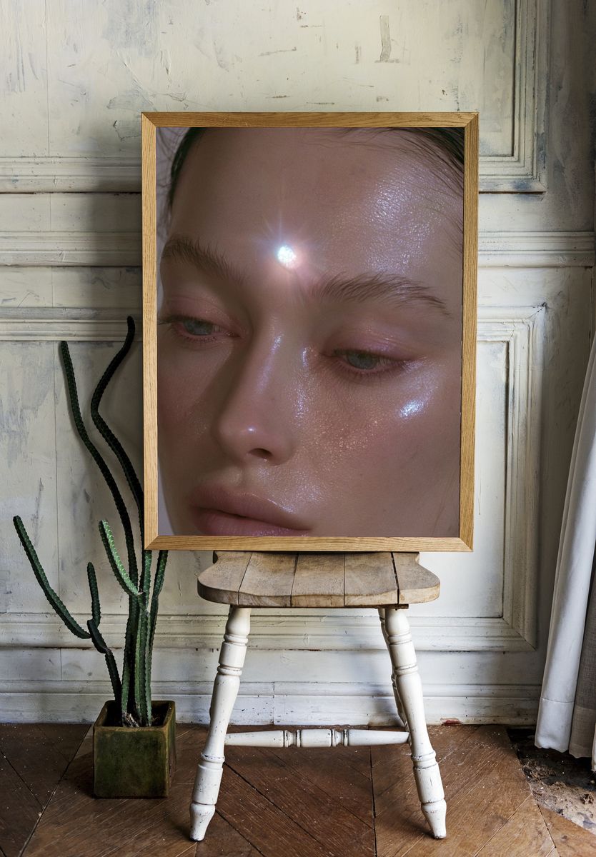Luminous Face Portrait Poster. — room view 1