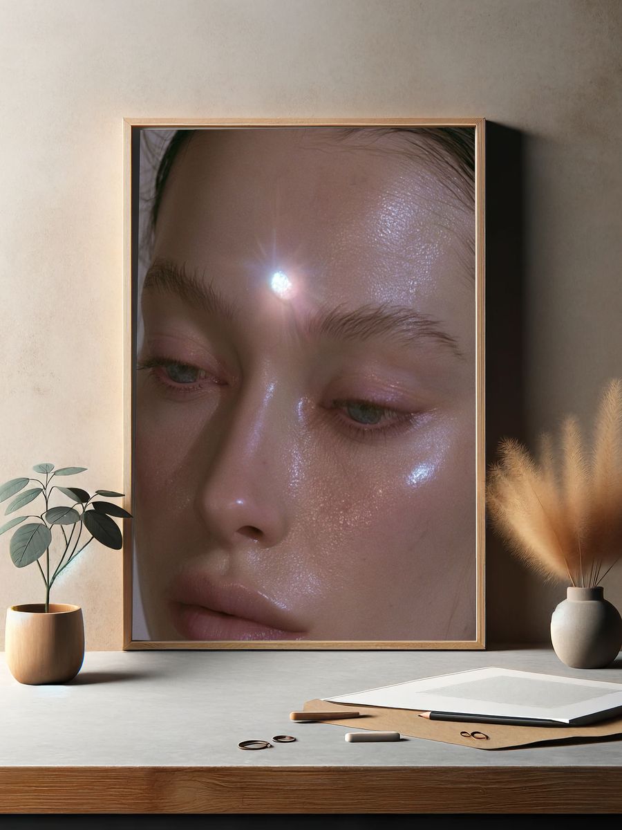 Luminous Face Portrait Poster. — room view 2