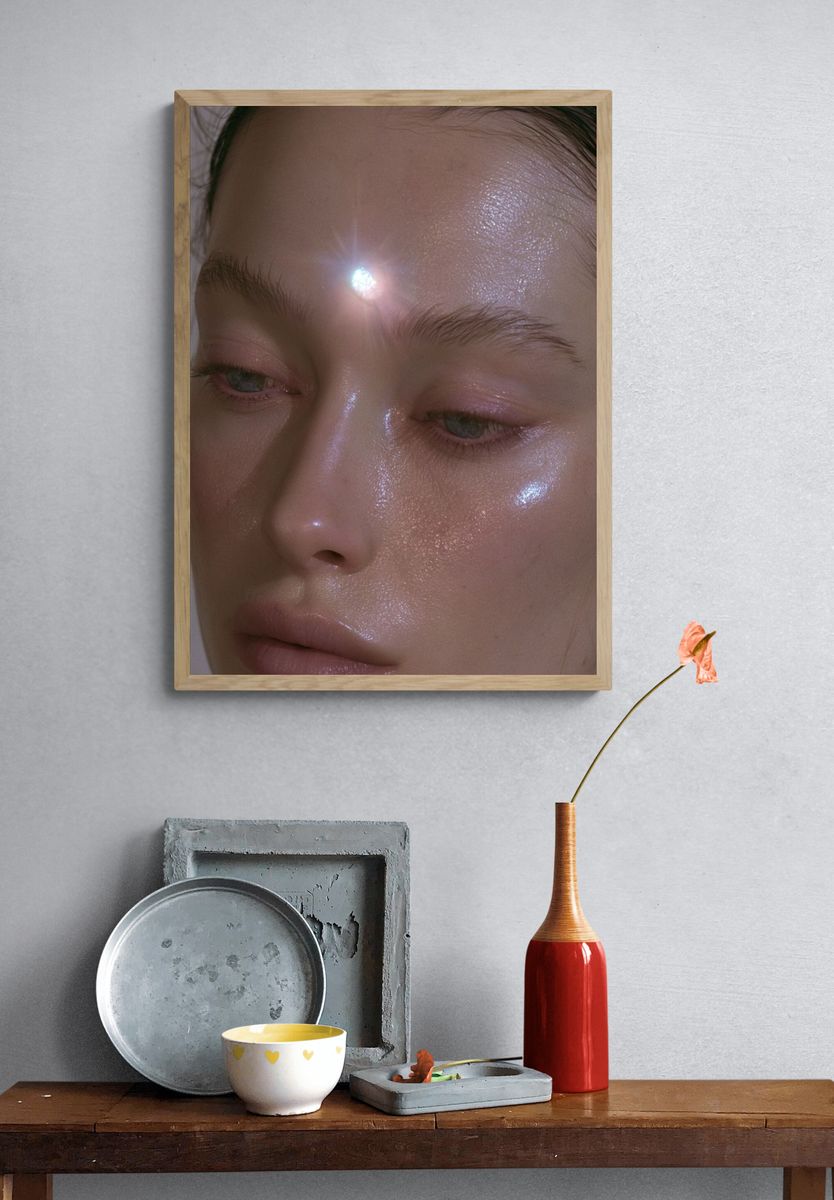 Luminous Face Portrait Poster. — room view 3