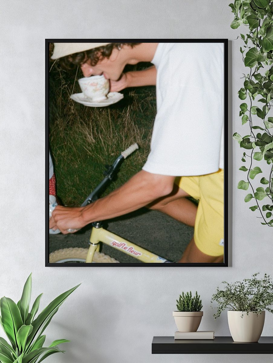 Vintage Picnic Bicycle Photography Poster. — room view 4