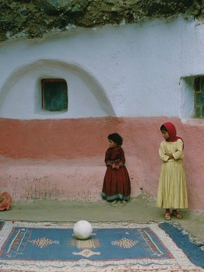Village Children Courtyard Poster. poster
