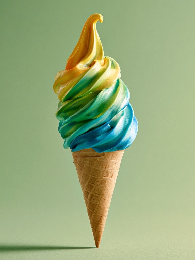 Rainbow Ice Cream Cone Photography Poster. poster — photography art