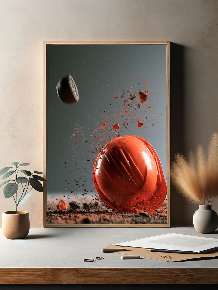 Hard Hat Impact Photography Poster. — room view 2