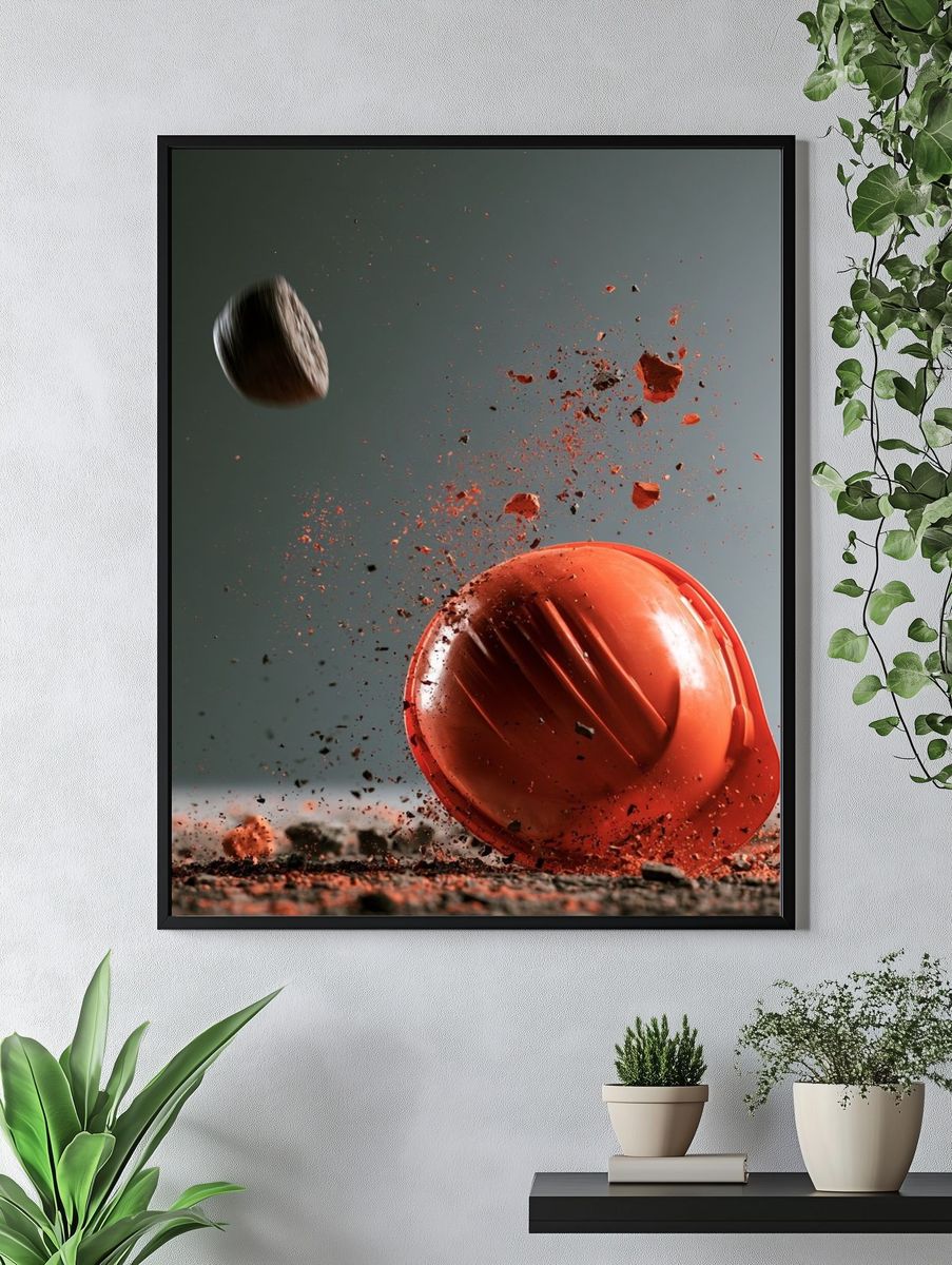 Hard Hat Impact Photography Poster. — room view 4