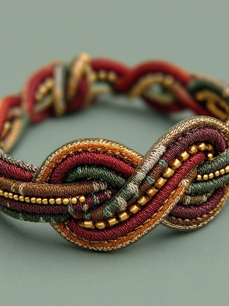 Braided Textile Bracelet Photography Poster. poster detail