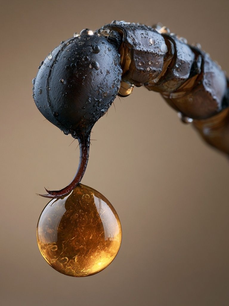Macro Insect Droplet Photography Poster. poster detail