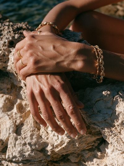 Hands on Rock Photography Poster. poster