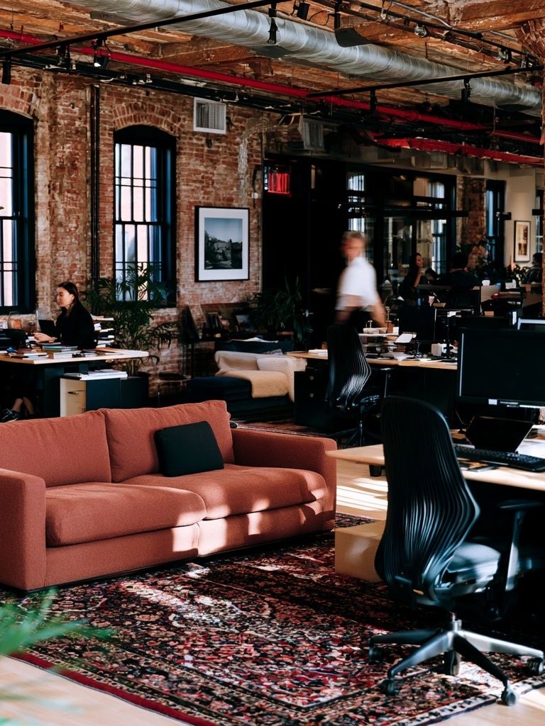 Industrial Loft Office Photography Poster. poster detail