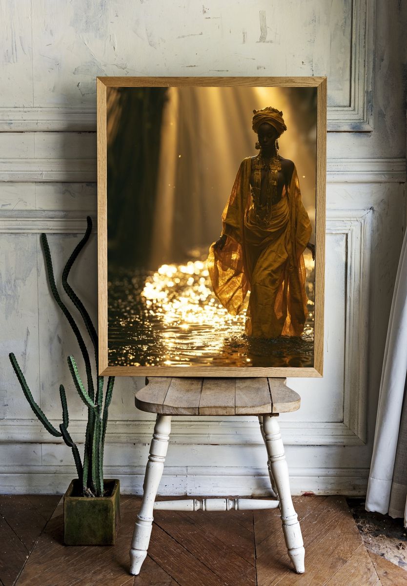 Golden River Figure Photography Poster. — room view 1
